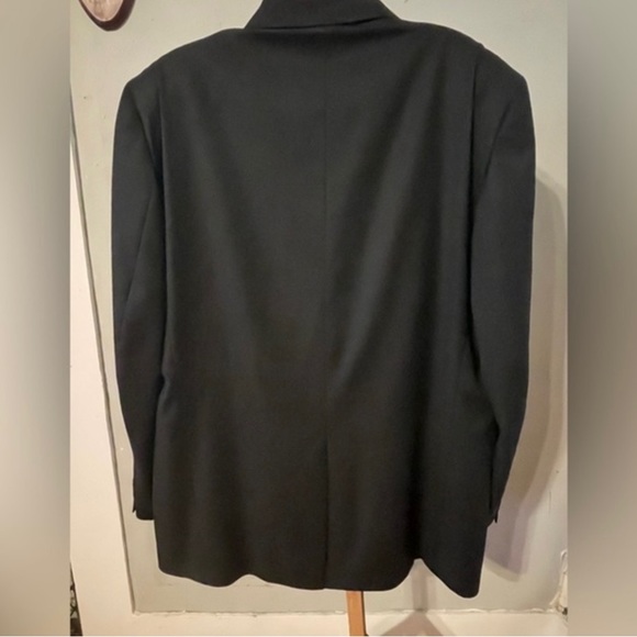 NWOT 2XL Jack Victor Collevtion Super Italian 110 worsted wool black suit jacket - Picture 9 of 12